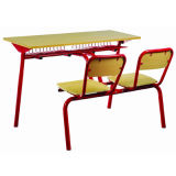 School Furniture Wooden Double Student Desk and Chair (FS-3232)