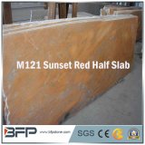 Wholesale Construction Material Stone Material Red Marble Half Slab