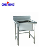 Kitchen Commercial Stainless Steel Single Bowl Workbench Sink