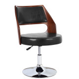 Classical Stainless Steel Round Base Dining Leather Bar Chair (FS-WB1609)