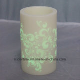 Printing Blinking Flameless Battery Operated Safe Use LED Candle for Decoration