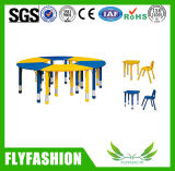 Adjustable Children Furniture School Table with Plastic Chairs (SF-18C)