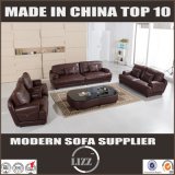 2017 Italy Unique Genuine Leather Sofa with Coffee Table