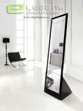 Black Glass Full-Length Mirror in Bedroom