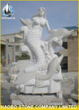 Outdoor Garden Stone Mermaid Statue