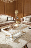 0062-1 Italian Solid Wood Luxury Antique White Coffee Table
