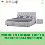 Modern Luxury White Double Leather King Size Bed