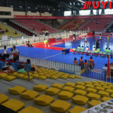China Motor Driven CE Certificate First Class Durable Soccer Events Indoor Court Bench Chair Retractable Gym Bleachers