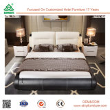 High Grade Leather Headboard Latest Wooden Bed for Home Bedroom