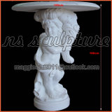New Zealand Marble Cherub Table with Angel Mt1704