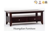 Antique Wooden Rectangle Living Room Center Coffee Table with Drawers (HD108)