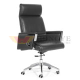 Black PU Leather Rich Armrest Fantastic Wheel Office Chair (HY-116)
