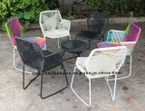 Morden Outdoor Metal Dining Garden Rattan Armchair Tropicalia Restaurant Chairs