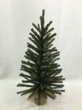 75cm PVC Plastic Home Decoration Artificial Christmas Burlap Gift Tree