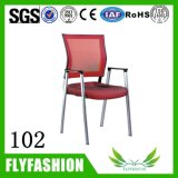 OC-102 Office Furniture Red Meeting Armrest Mash Fabric Chair