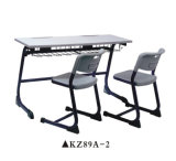 Middle School Plastic Double Study Desks and Chairs KZ89A-2