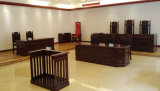 Top Quality Wholesale Government Supply Wood Veneer Courtroom Furniture Judge Table and Chair