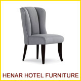 Restaurant Furniture Grey Fabric Wooden Construction Dining Room Chair