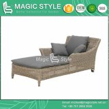 Royal Daybed with Wheel Rattan Sunlounger Wicker Sun Bed Patio Sunlounger Garden Furniture Outdoor Furniture Leisure Lounge New Design (Magic Style)