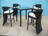 Outdoor Soft Cushion Hotel Garden Rattan Bar Chair (FS-2855+FS-2856)