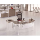Modern Stainless Steel Office Table with Sideboard