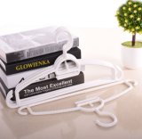Multifunctional Non-Slip White Plastic Clothes Hangers with Hooks