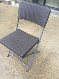 Wholesale New Imitation Rattan Plastic Folding Chair, Garden Chair, Outdoor Leisure Chair
