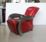 Living Room Luxury Saddle Chair with Metal Aremst Leisure Chair