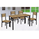 High Quality Wood Restaurant Table and 4 Chairs