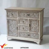 Different Drawer Size Console Hand Carved Wooden Furniture