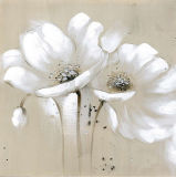 Pretty Hand Painted Flower Oil Painting for Home Decoration
