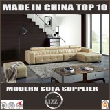 New Italian Leather Sectional Sofa with Adjustable Headrest