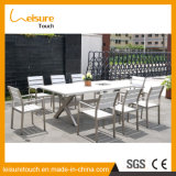Good Quality Patio Cheap Aluminum Modern Dining Table and 8 Chairs Outdoor Garden Hotel Furniture
