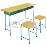 Hot Sale China School Middle Wooden School Desk Combined Chair