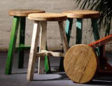 Chinese Antique Reproduction Elm Wood Stool