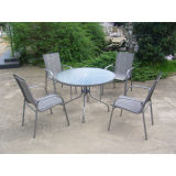 Restaurant Dining Garden Furniture Set Outdoor Round Table and Chair