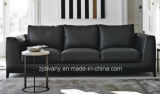 Modern Style Black Leather Sofa (D-69-C)