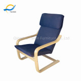 Popular Wooden Leisure Chair with Metal Frame
