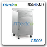 Medical Furniture Stainless Steel Hospital Bedside Cabinet Table CS006