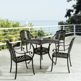 Outdoor Garden Furniture Cast Aluminum Table with Chair (YTA817&YTD918)