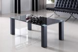 Black Paint Tempered Glass Center Table of Factory Price