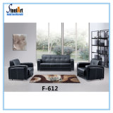 Office Furniture Black Leather Sofa Set (KBF F612)