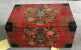 Chinese Antique Painted Lift Top Trunk