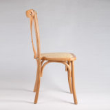 High 89cm Solid Beech or Oak Wood Cross Back Wedding Garden Back X Cross Chair