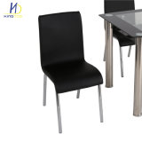 Cheap Upholstery Dining Room Design Chromed Metal and PU Dining Chair