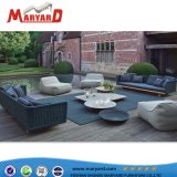 Hotsale Garden Furniture Outdoor Rope Sofa with Teak Wood Tea Table Set