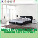 American Modern Design Real Leather Double Bed