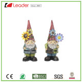 Popular Polyresin Rustic Garden Gnome Statue Drawf Sculpture for Lawn Outdoor Decoration