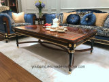 0069 Solid Wood Covered Luxury Veneer High Gloss Painting Coffee Table