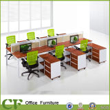 16 mm Top Panel 6 Persons Office Staff Workstation Partition Desk